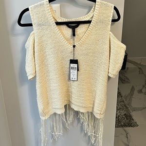 BCBG Maxazria cold shoulder sweater.
